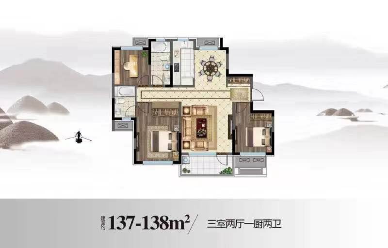 3室2厅2卫 住宅 在售户型图