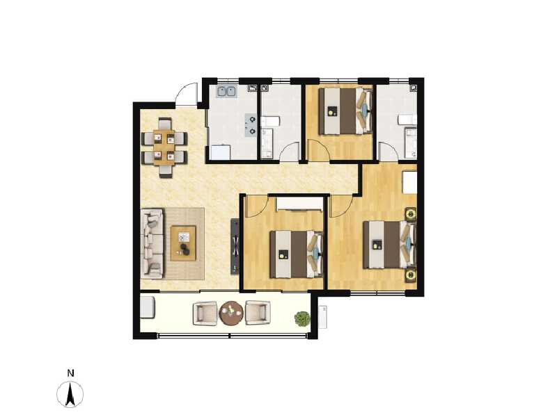 3室2厅2卫 住宅 在售户型图
