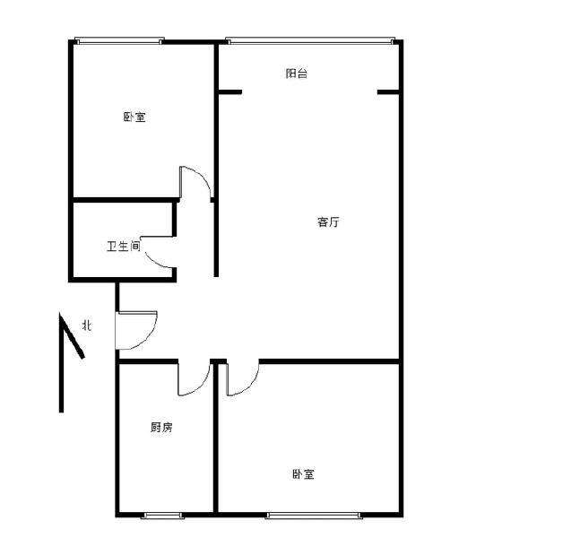 2室2厅1卫 住宅 售罄户型图