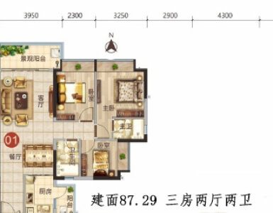 3室2厅2卫 住宅 售罄
