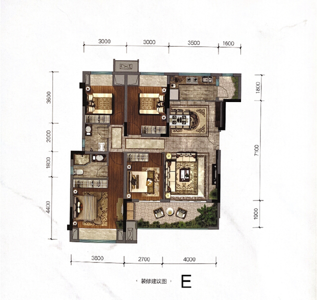 4室2厅2卫 住宅 售罄户型图