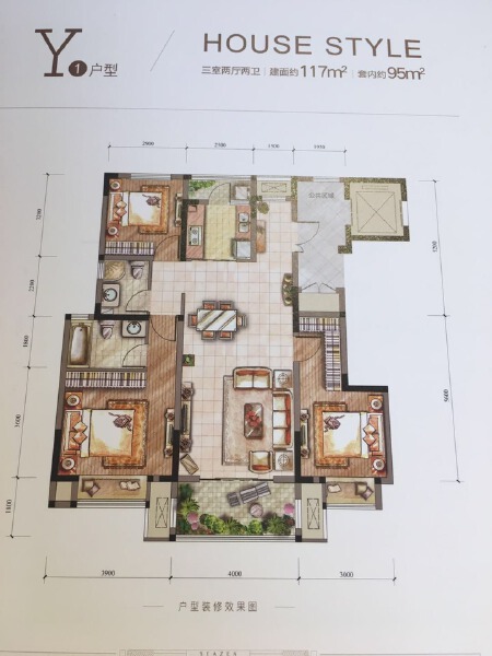 3室2厅2卫 住宅 在售户型图