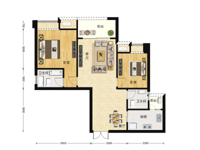 2室2厅2卫 住宅 售罄