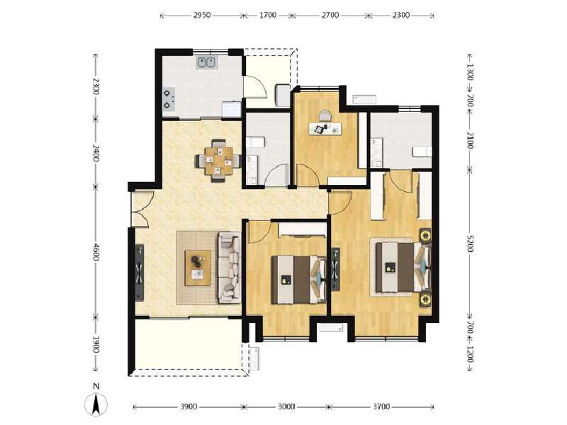 3室2厅2卫 住宅 售罄户型图
