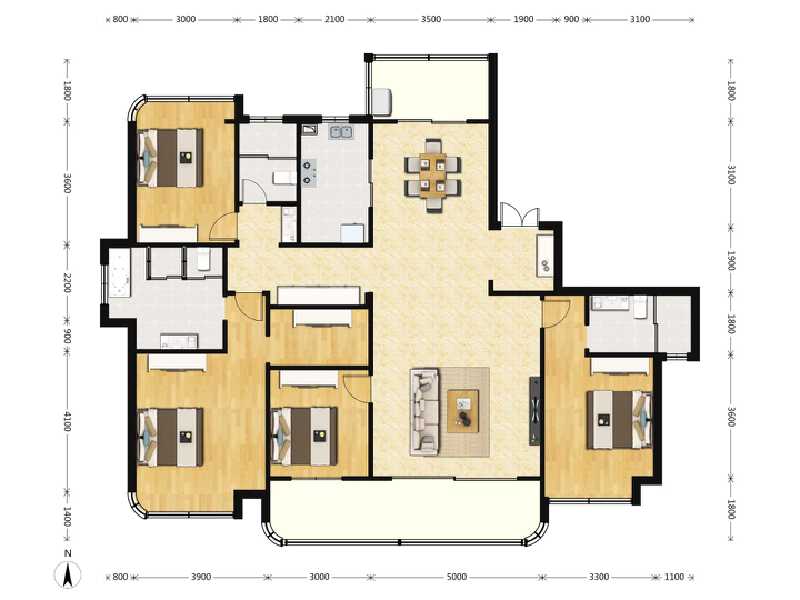 4室2厅3卫 住宅 在售户型图