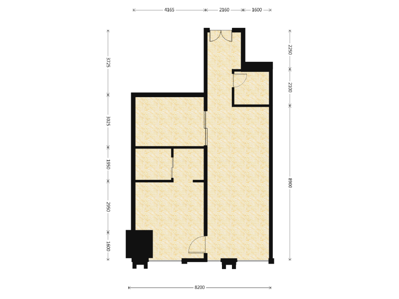 2室2厅2卫 商业类 在售户型图