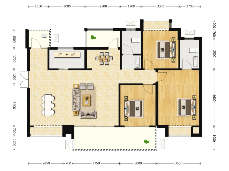3室2厅0卫 住宅 售罄户型图
