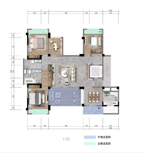 4室2厅2卫 住宅 在售户型图