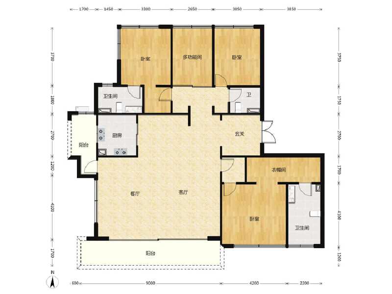 4室2厅3卫 住宅 售罄户型图