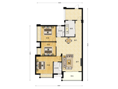 3室2厅2卫 住宅 售罄