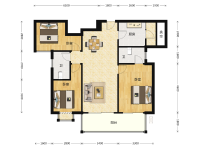 3室2厅2卫 住宅 售罄