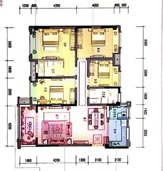 4室2厅2卫 住宅 售罄户型图