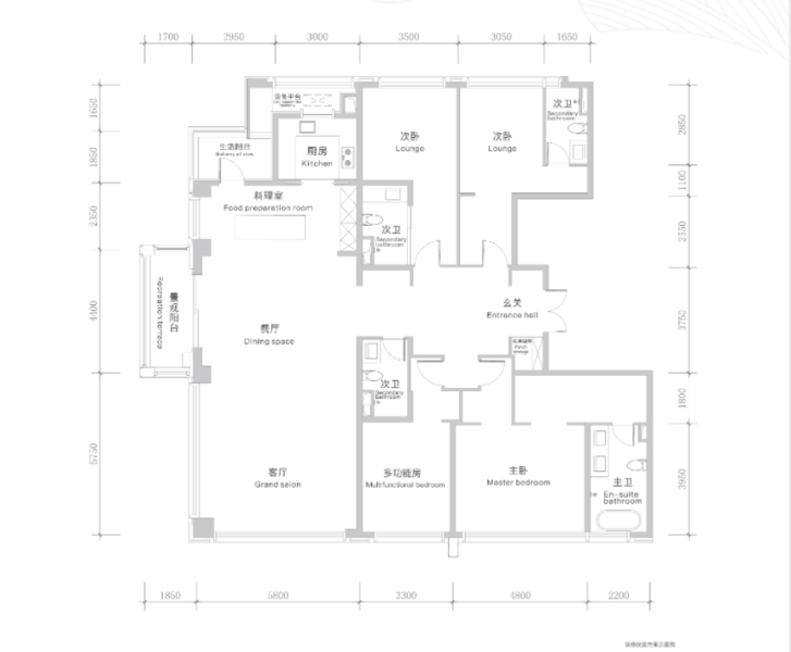 4室2厅4卫 住宅 售罄户型图
