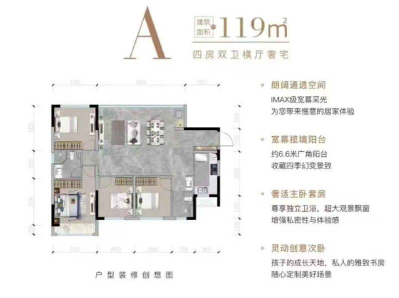 4室2厅2卫 住宅 在售户型图