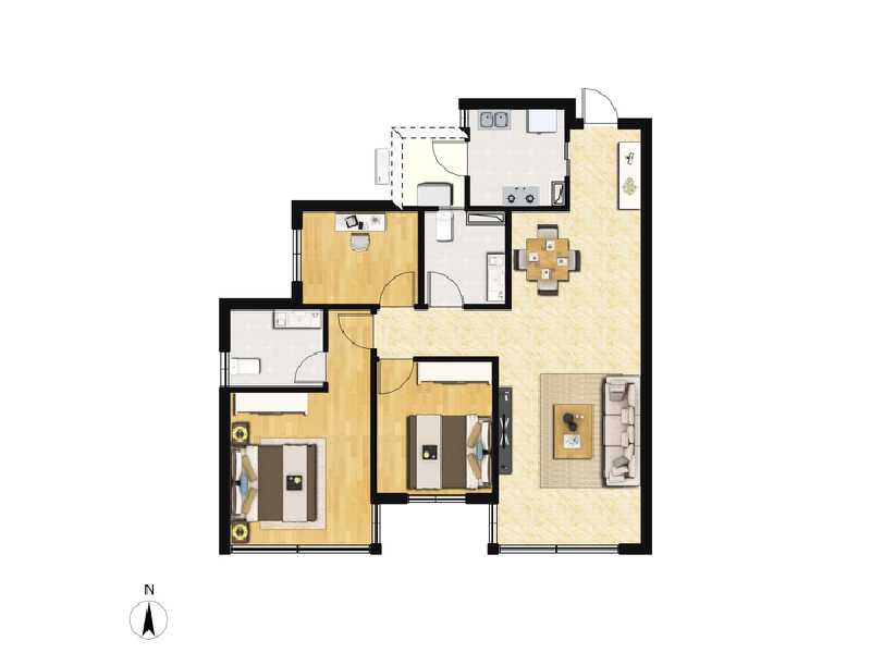 3室2厅2卫 住宅 售罄户型图