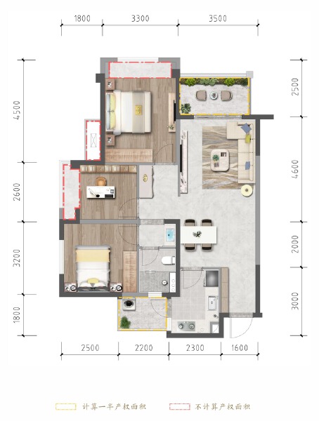 3室2厅1卫 住宅 售罄户型图