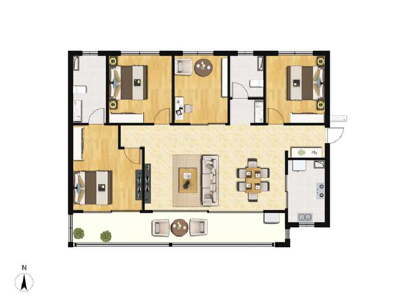 4室2厅2卫 住宅 在售户型图