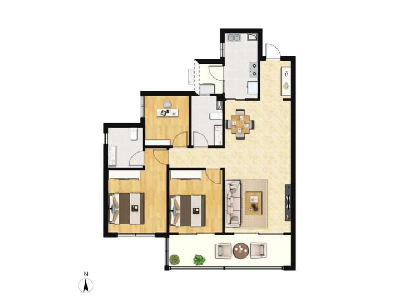 3室2厅2卫 住宅 在售户型图