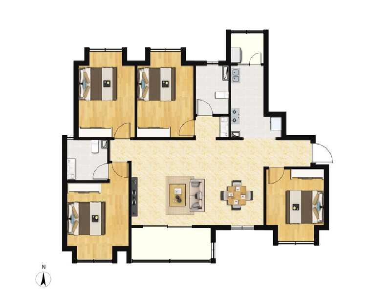 4室2厅2卫 住宅 售罄户型图