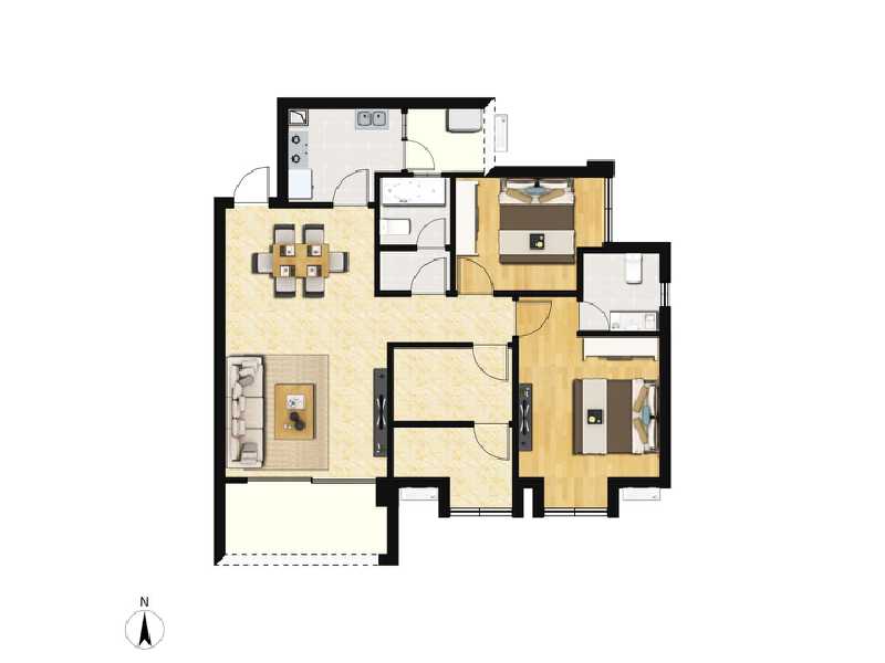 3室2厅2卫 住宅 在售户型图
