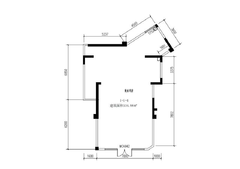 1室0厅0卫 底商 在售户型图
