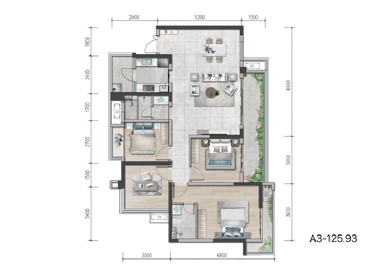 4室2厅2卫 住宅 在售户型图