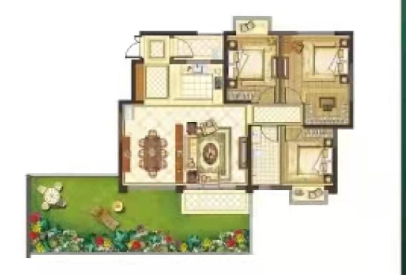 3室2厅1卫 住宅 售罄户型图