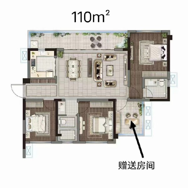 3室2厅2卫 住宅 在售户型图
