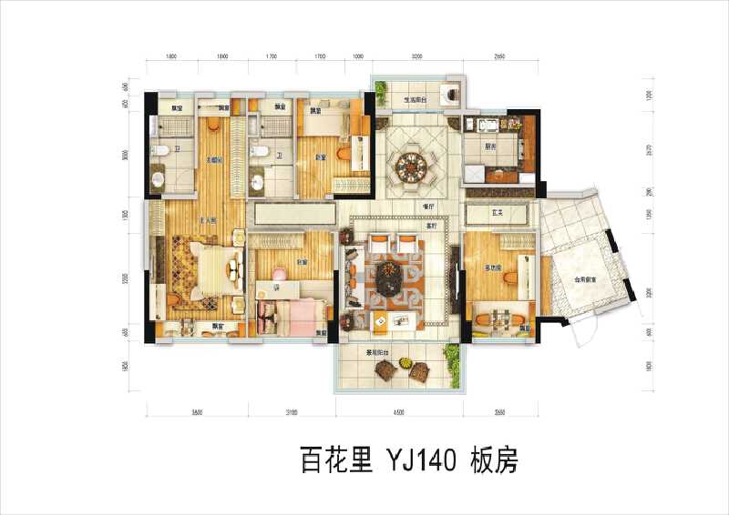 4室2厅2卫 住宅 售罄户型图