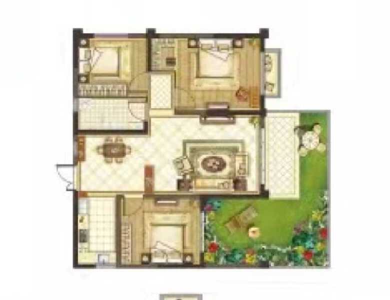 3室2厅1卫 住宅 售罄户型图