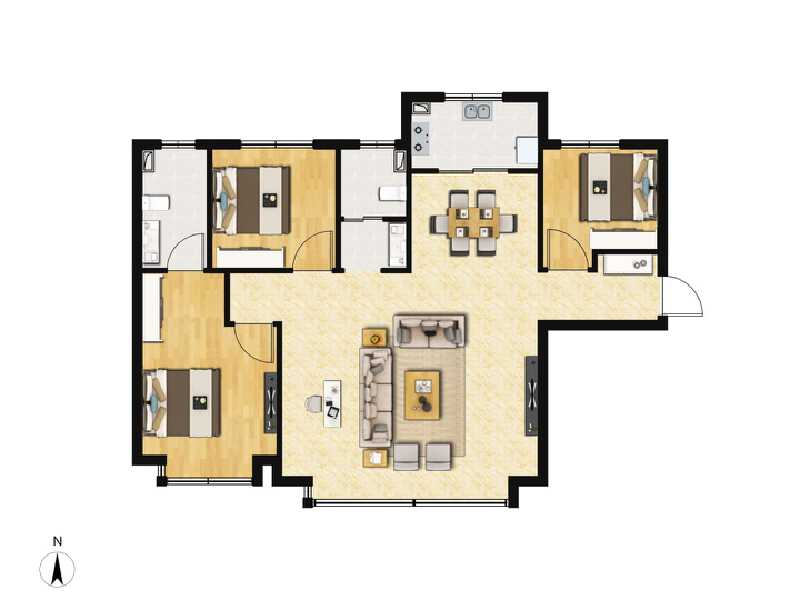 3室3厅2卫 住宅 在售户型图