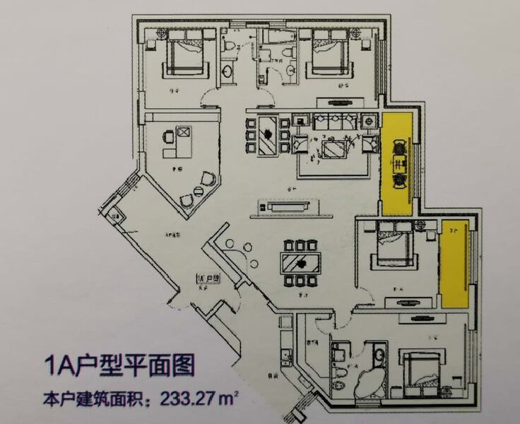 4室2厅2卫 住宅 在售户型图
