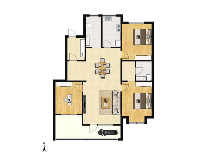 3室2厅2卫 住宅 在售户型图