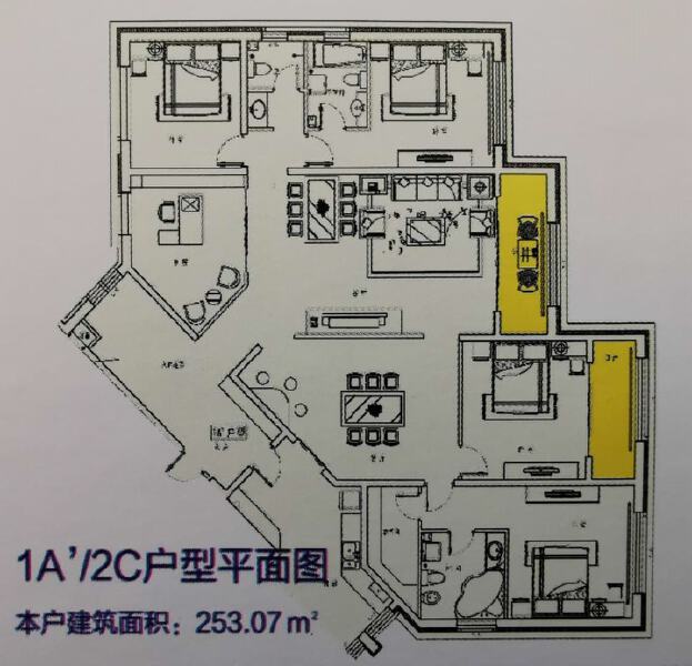 4室2厅2卫 住宅 在售户型图