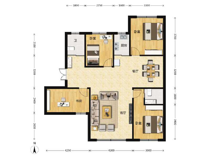 4室2厅2卫 住宅 在售户型图
