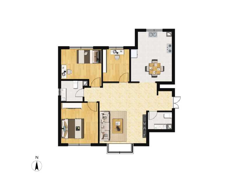 3室2厅2卫 住宅 在售户型图