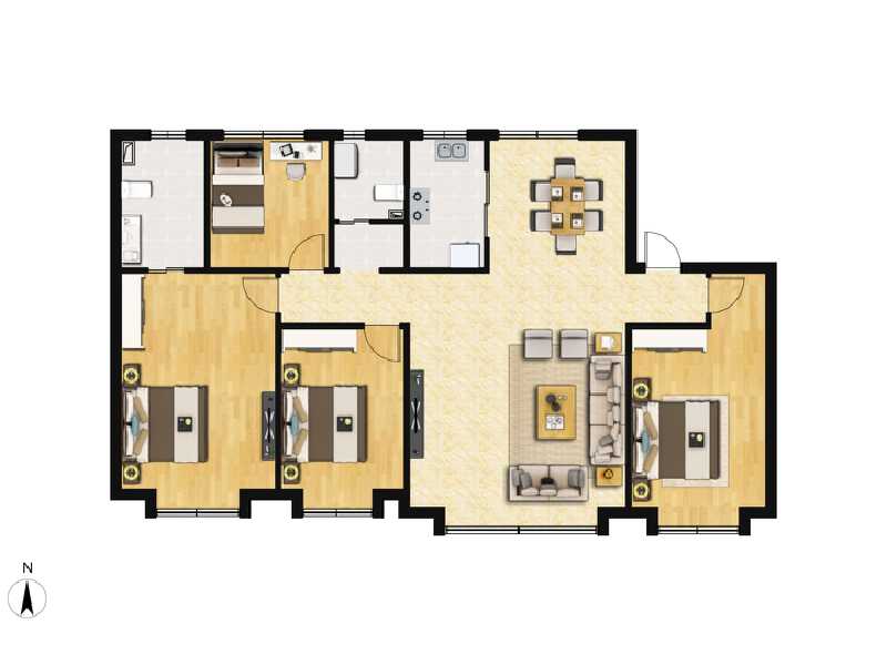 4室2厅2卫 住宅 在售户型图