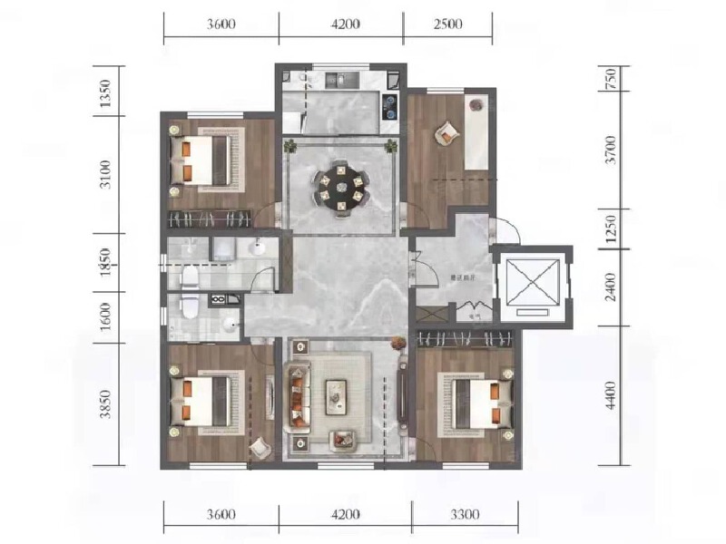 3室2厅1卫 住宅 在售户型图