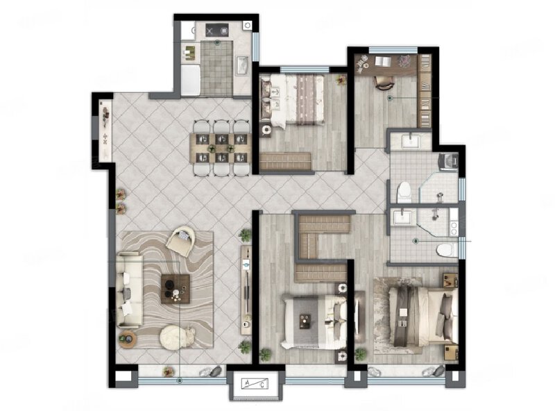 4室2厅2卫 住宅 在售户型图
