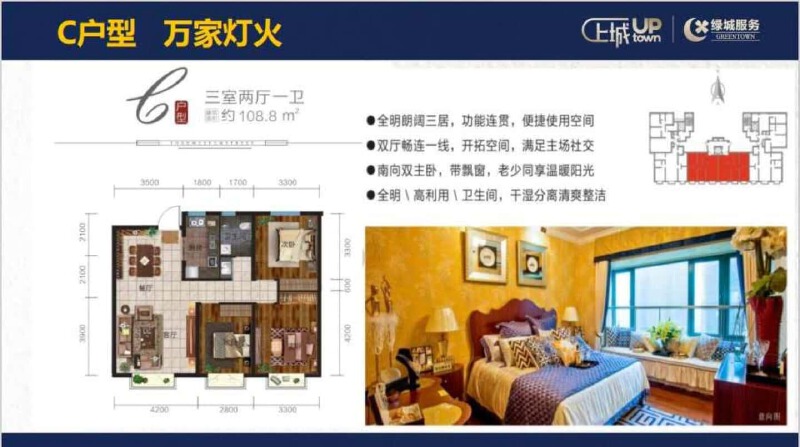 3室2厅1卫 住宅 售罄户型图