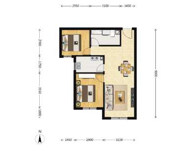 2室2厅1卫 住宅 在售