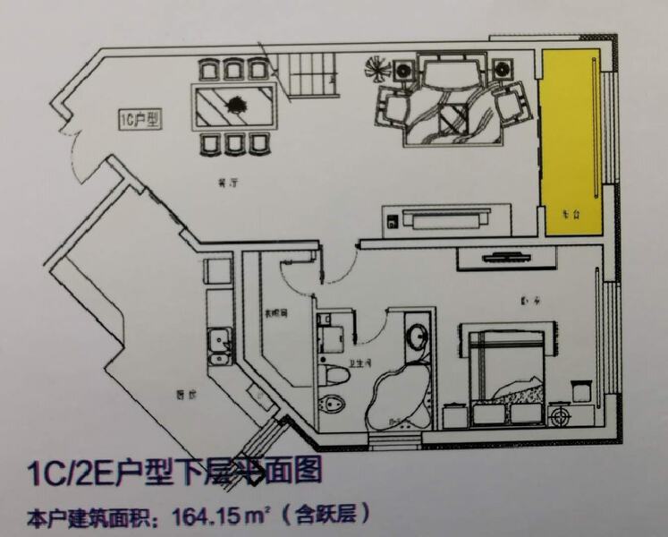 2室2厅2卫 住宅 在售户型图