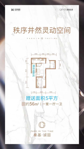 1室1厅1卫 住宅 在售户型图