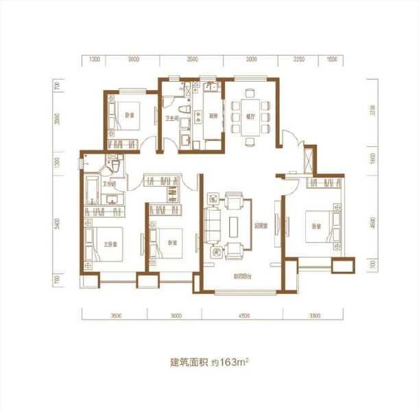 4室2厅2卫 住宅 在售户型图