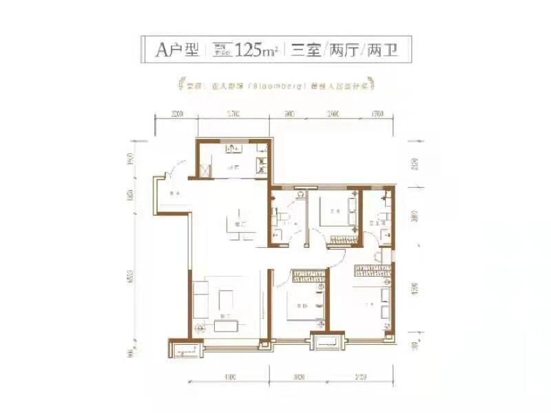 3室2厅2卫 住宅 在售户型图