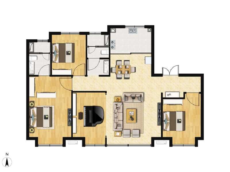 4室2厅2卫 住宅 在售户型图