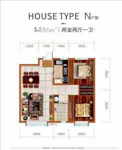 2室2厅1卫 住宅 在售