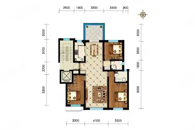 3室2厅2卫 住宅 在售户型图